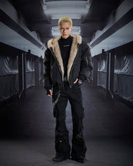 Multi-Pocket Buckle Cargo Flare Pants