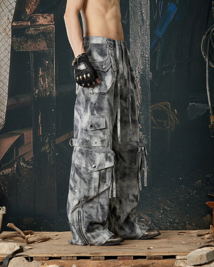 American Light-Asian Style Cargo Jeans
