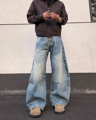 American Vintage Washed Hook Curved Jeans