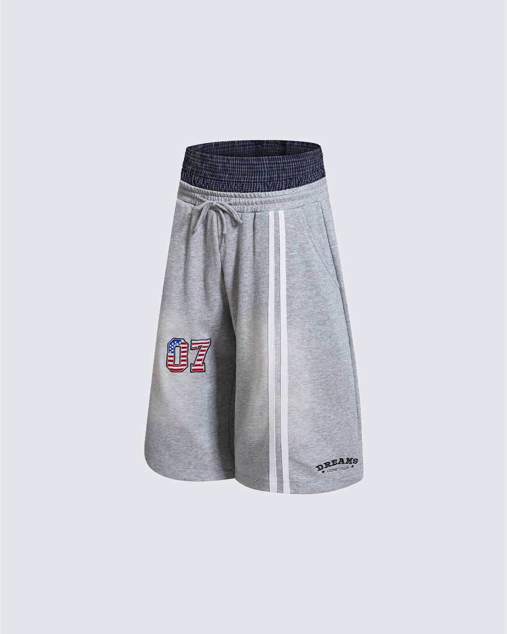 American Retro Sporty Layered Shorts New