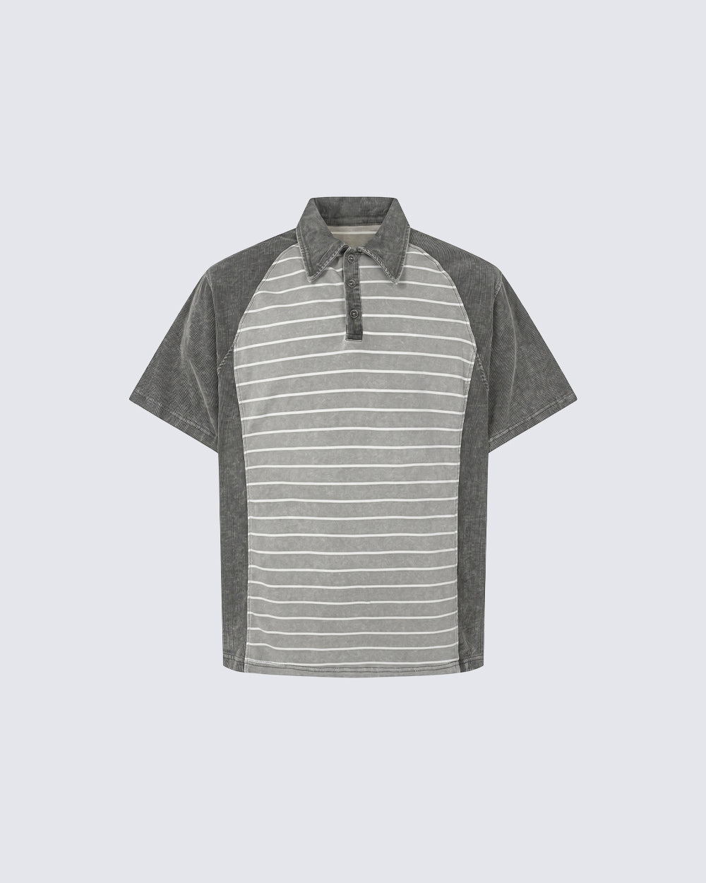 High-Street Striped Panel Polo Shirt