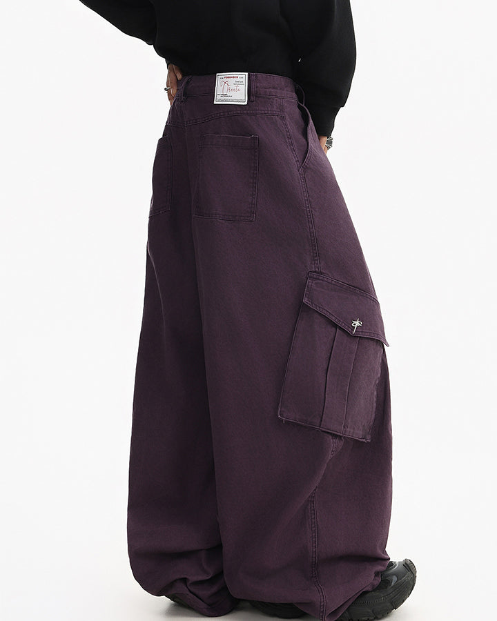American Heavy-Duty Wide-Leg Cargo Jeans