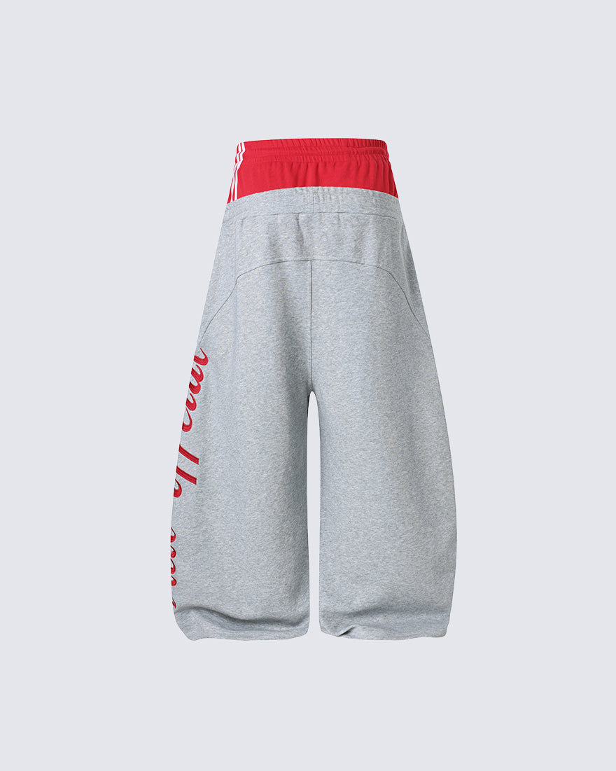American Collegiate Graphic Wide Leg Sweat Shorts