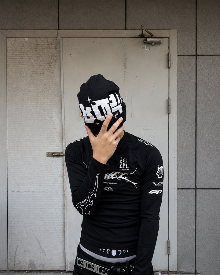 Sport Graphic Mock Neck Long Sleeve Tee