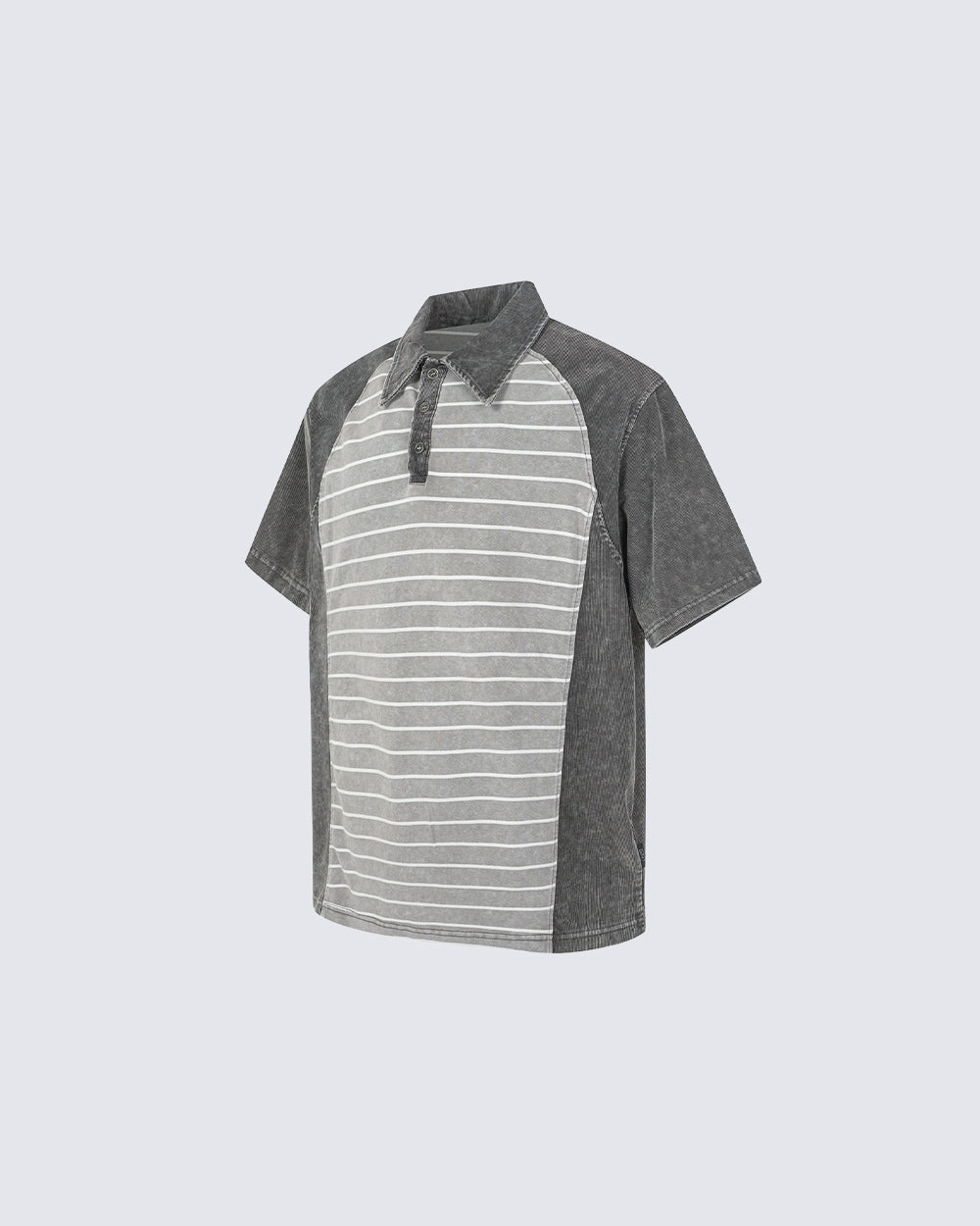 High-Street Striped Panel Polo Shirt