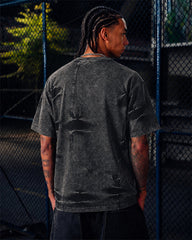 American Vintage Washed Patchwork Short Sleeve T