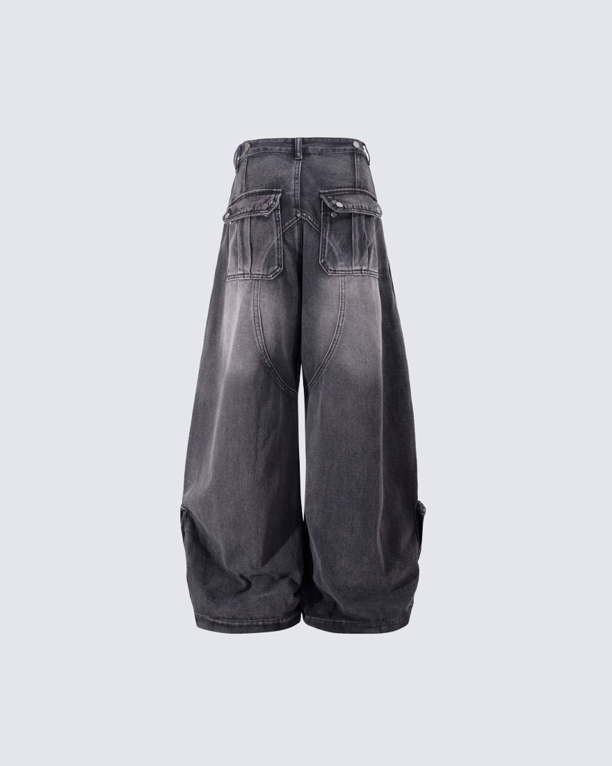 Distressed Wasteland Wide-Leg Bowie Jeans