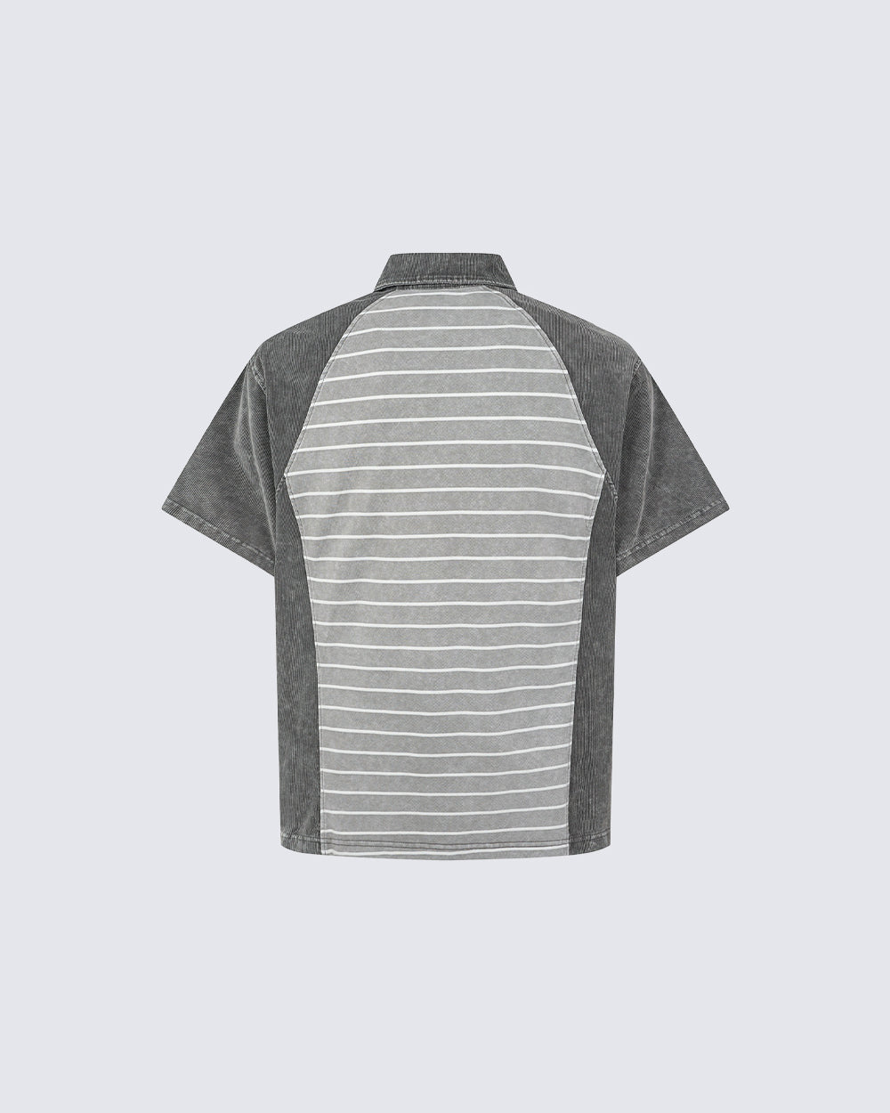 High-Street Striped Panel Polo Shirt