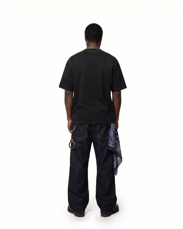 American Deconstructed Colorblock Casual Tee New