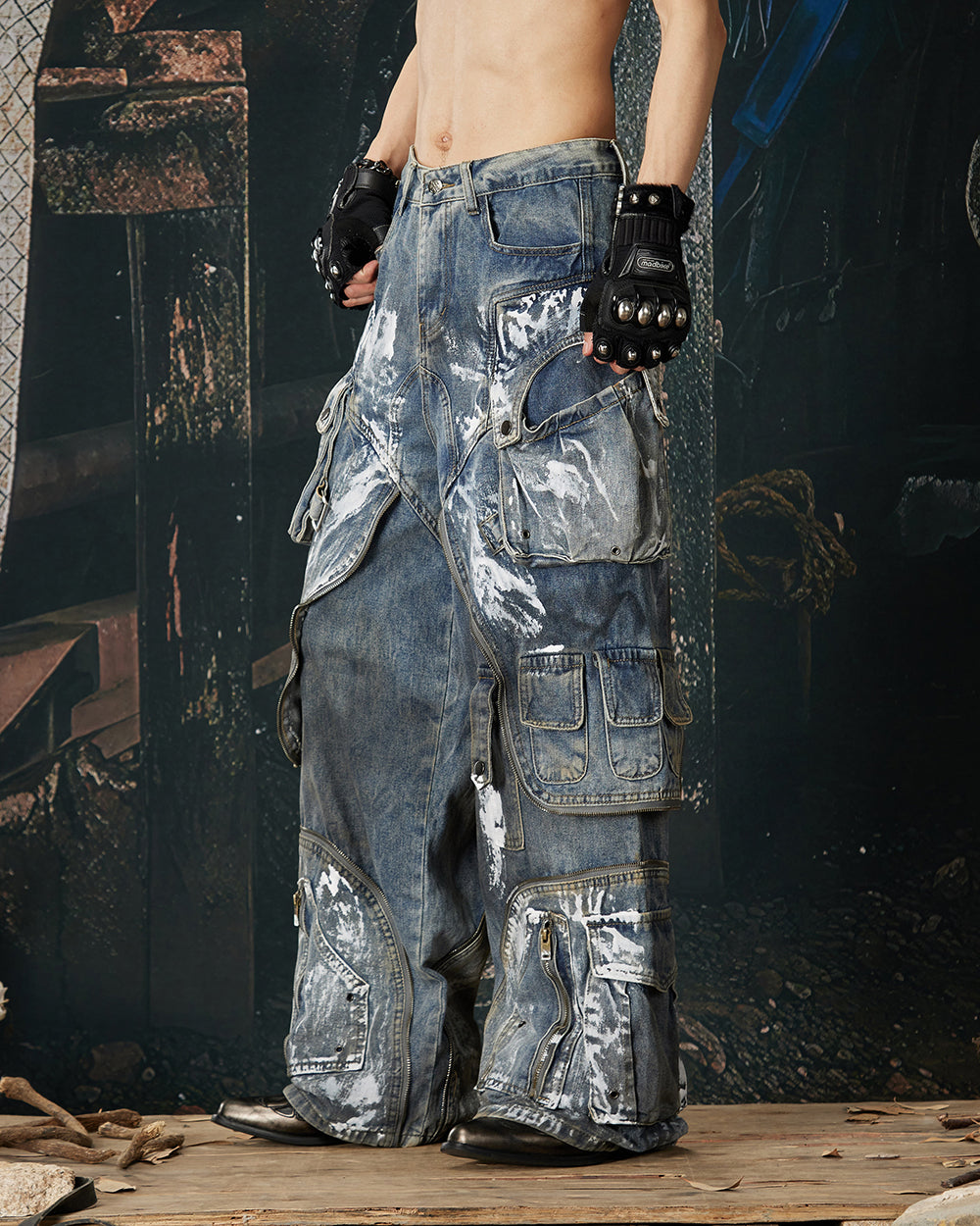 New Washed Multi-Pocket Street Cargo Pants