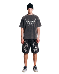 Distressed Graphic Print Oversized T-Shirt