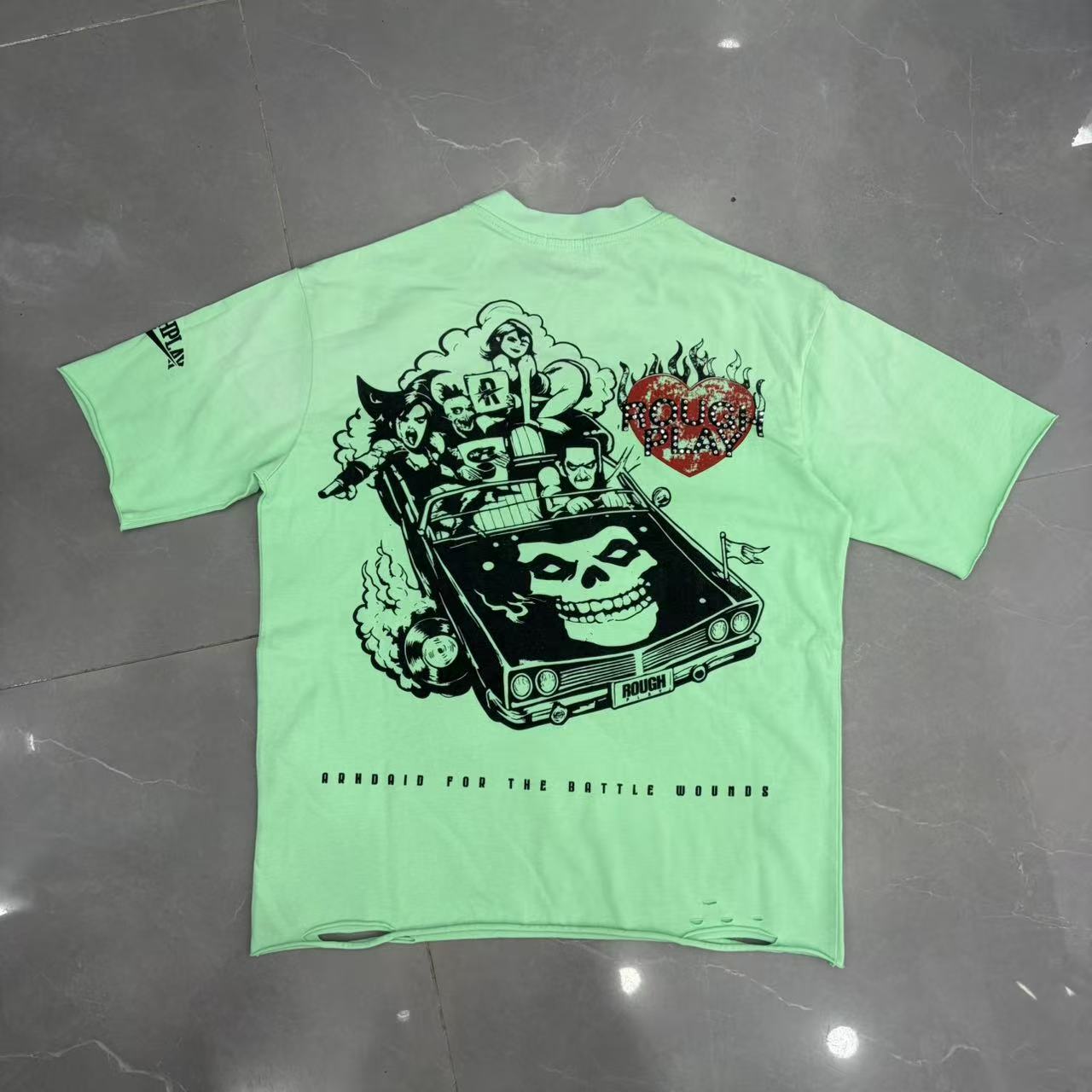 Roughplay Art Dept Collage Distressed Graphic Tee