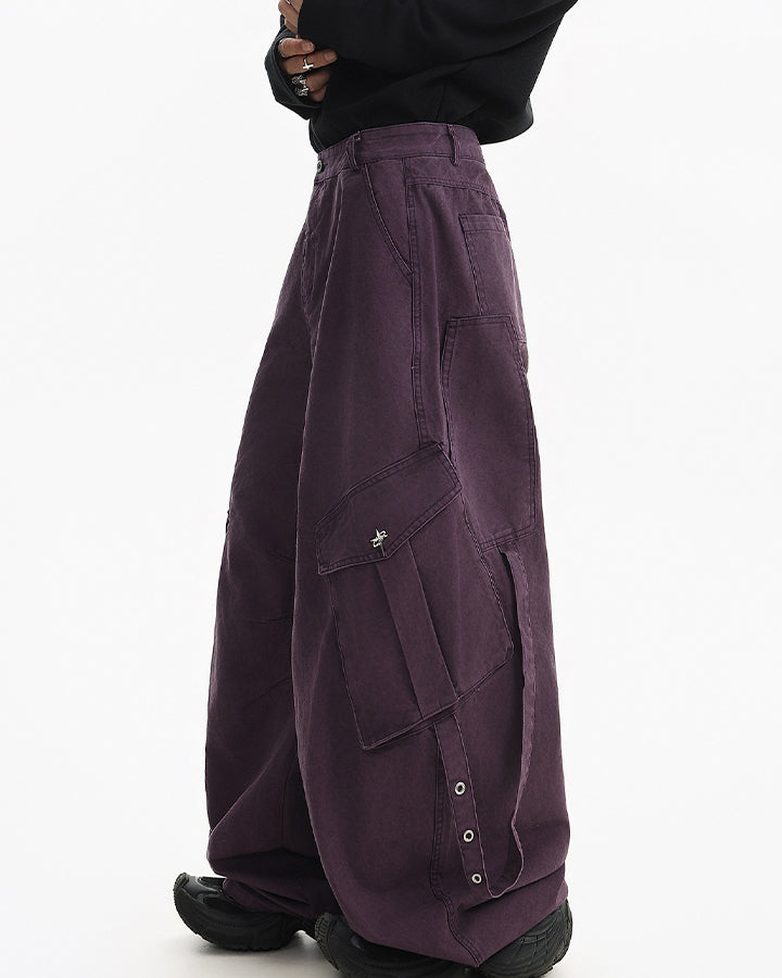 American Heavy-Duty Wide-Leg Cargo Jeans