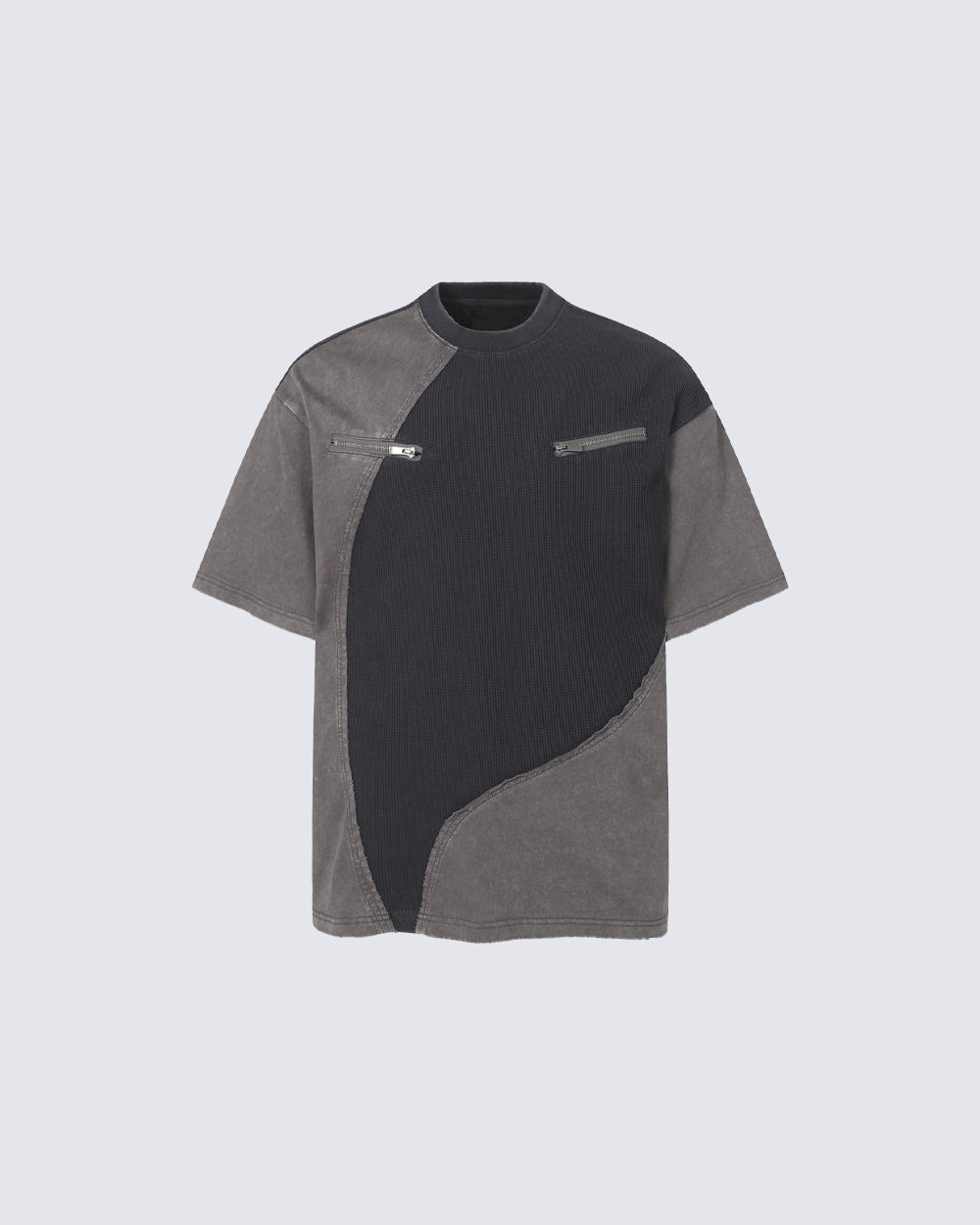 Deconstructed Patchwork Colorblock NewT-Shirt