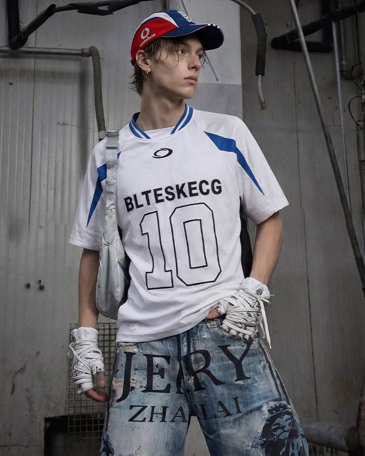 American Varsity Number Graphic Sports Jersey Tee