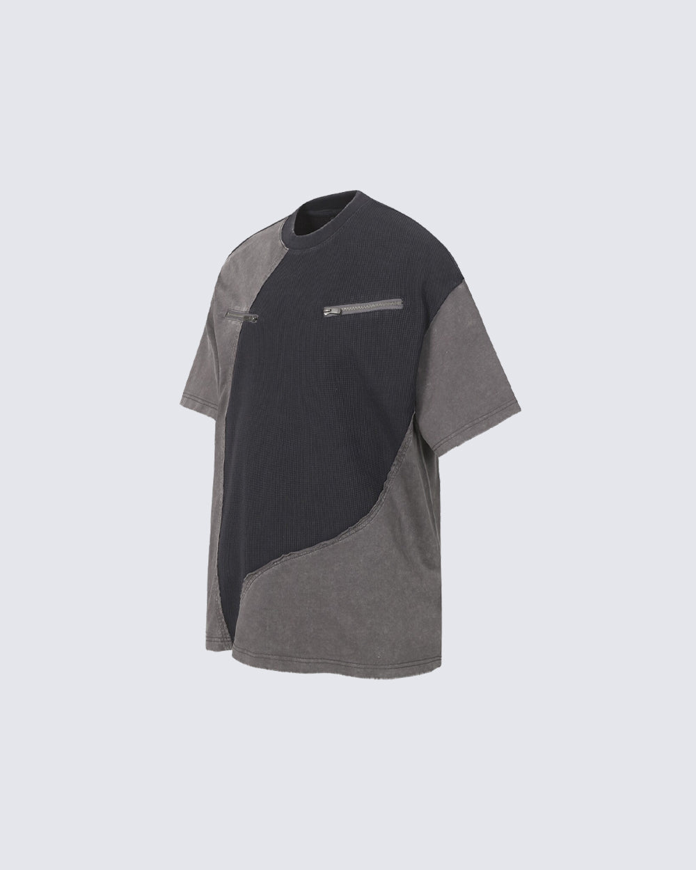 Deconstructed Patchwork Colorblock NewT-Shirt