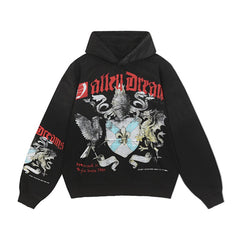 Vale Forever Red Winged Figure Graphic Hoodie