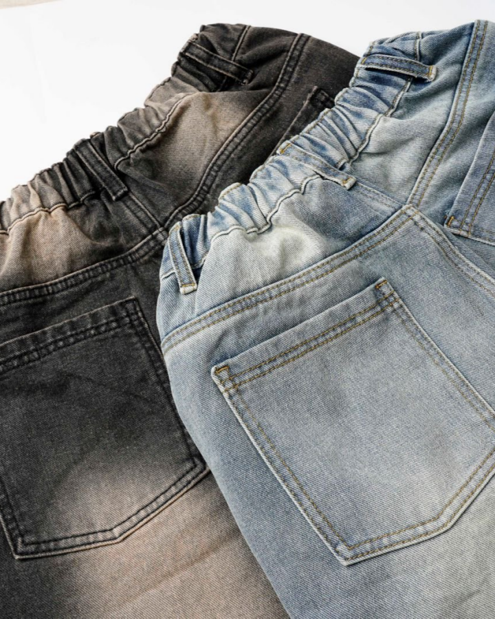 American Retro Wasteland Style Fringed Denim Shorts