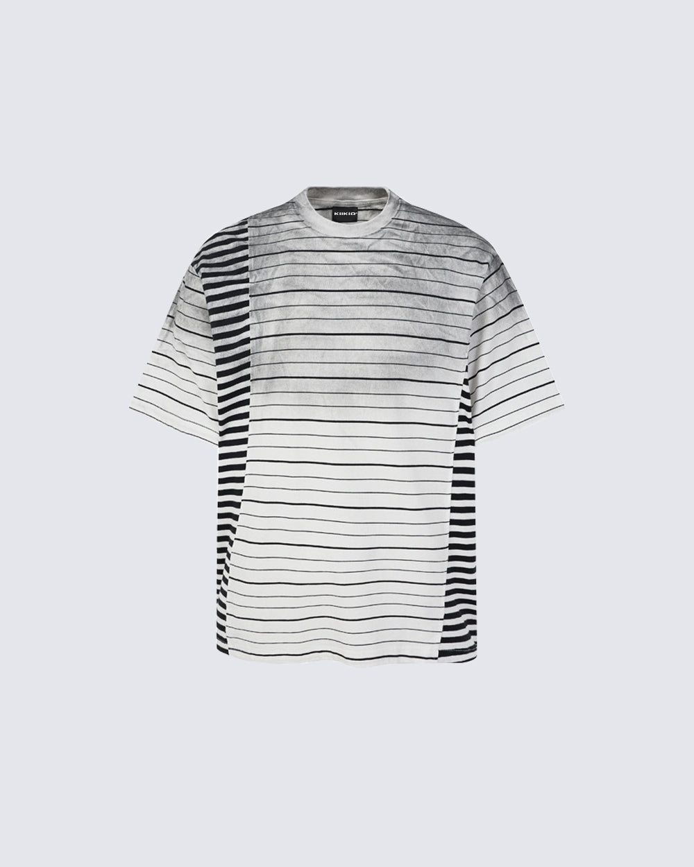 Retro Classic Striped Distressed Short-Sleeved T-Shirt