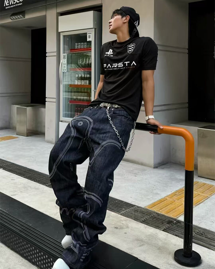 American Mesh Embroidered Sports Jersey Tee