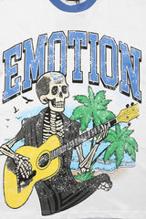 Mixed Emotion Striped Graphic Tee