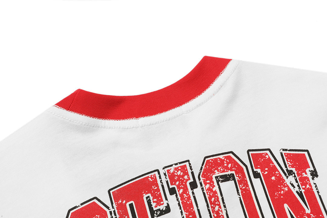 Mixed Emotion Striped Graphic Tee