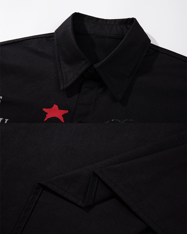 American Urban Rebel Graphic Polo Tee New