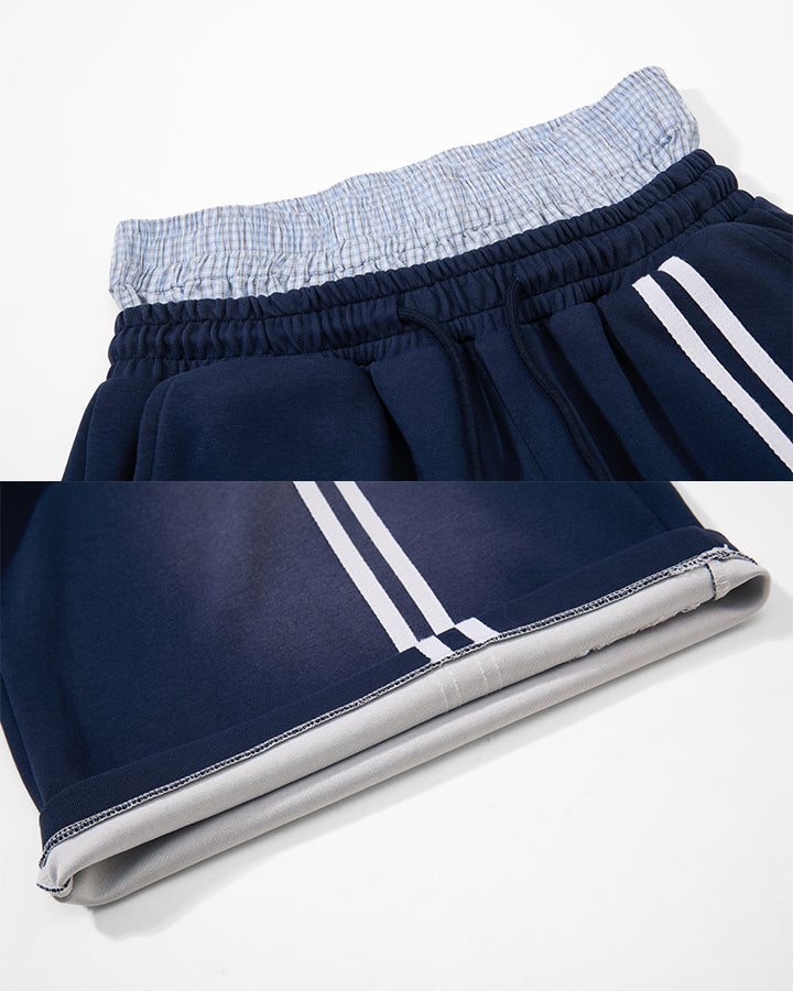 American Retro Sporty Layered Shorts New