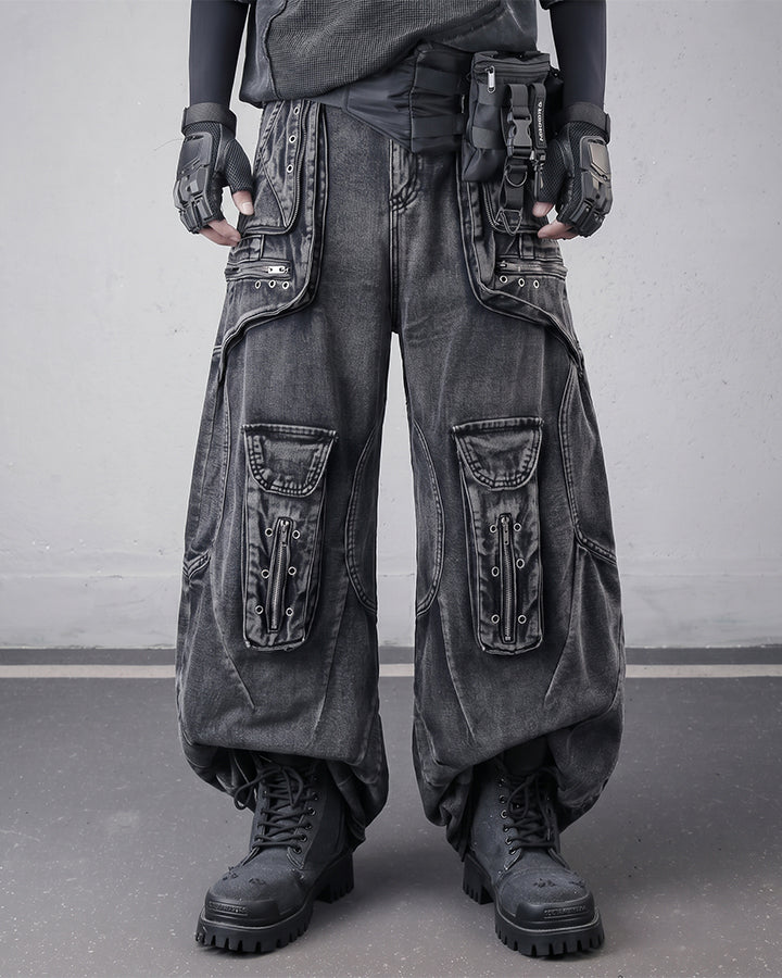 American Vintage Street Multi-Pocket Cargo Denim