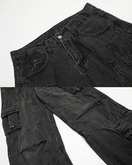 HighStreet Vibe Heavy Wash Multi-Pocket Denim Pants