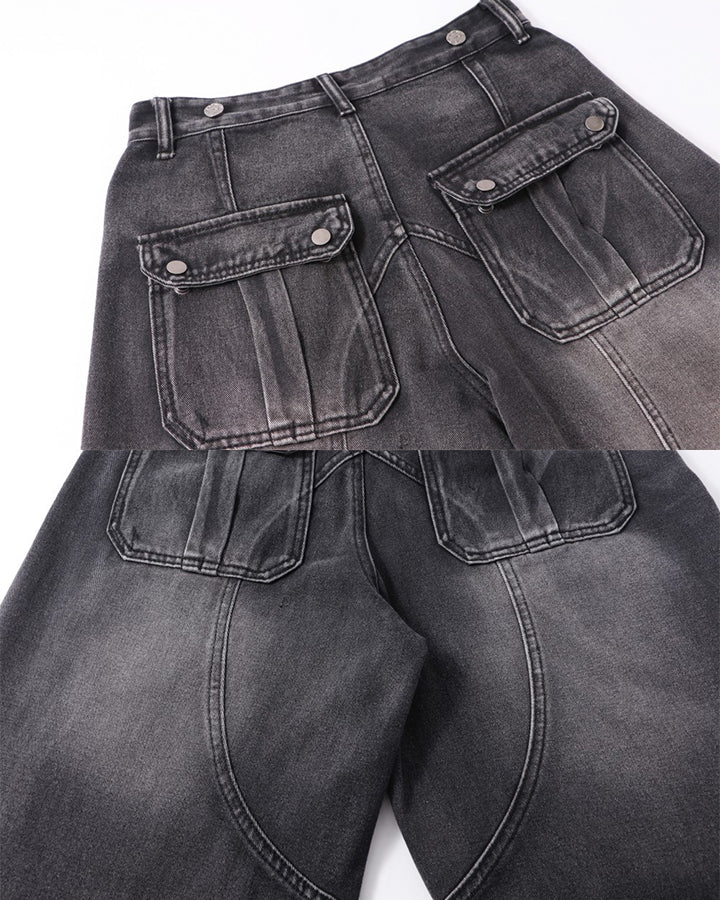 Distressed Wasteland Wide-Leg Bowie Jeans