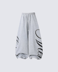 New Studded Graffiti Letter Wide Leg Sweatpants