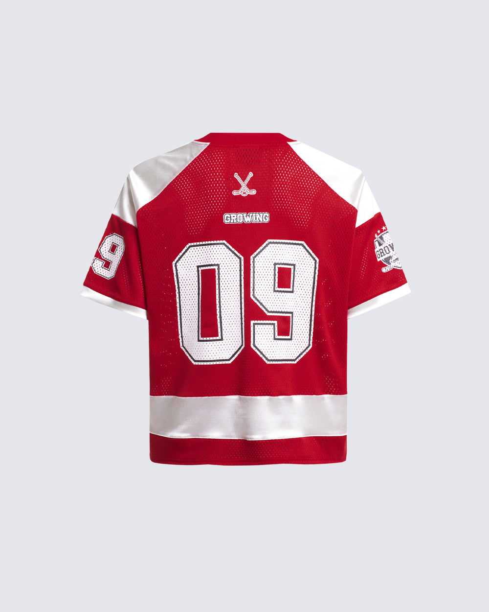 American Retro Trendy Mesh Lace-Up Printed Jersey