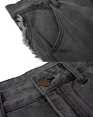 American Dark Washed Deconstructed Wide Leg Pants