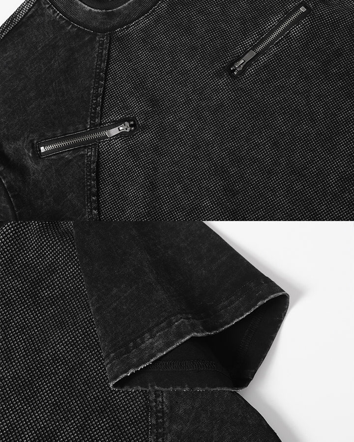 Deconstructed Patchwork Colorblock NewT-Shirt