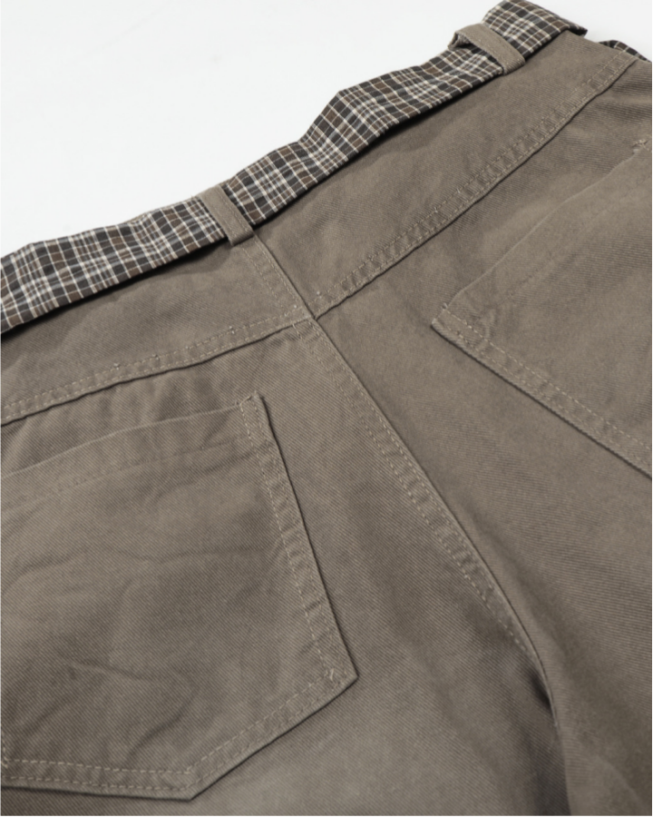 American High Street Star-Patterned Wide-Leg Curved Trousers