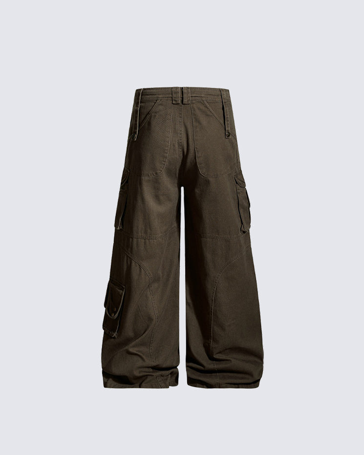 New Solid Color  Multi-Pocket Cargo Pants