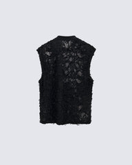 Gothic Distressed Mesh Sleeveless Top