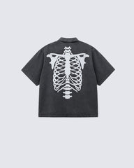 Vintage Washed Skeleton Graphic Shirt