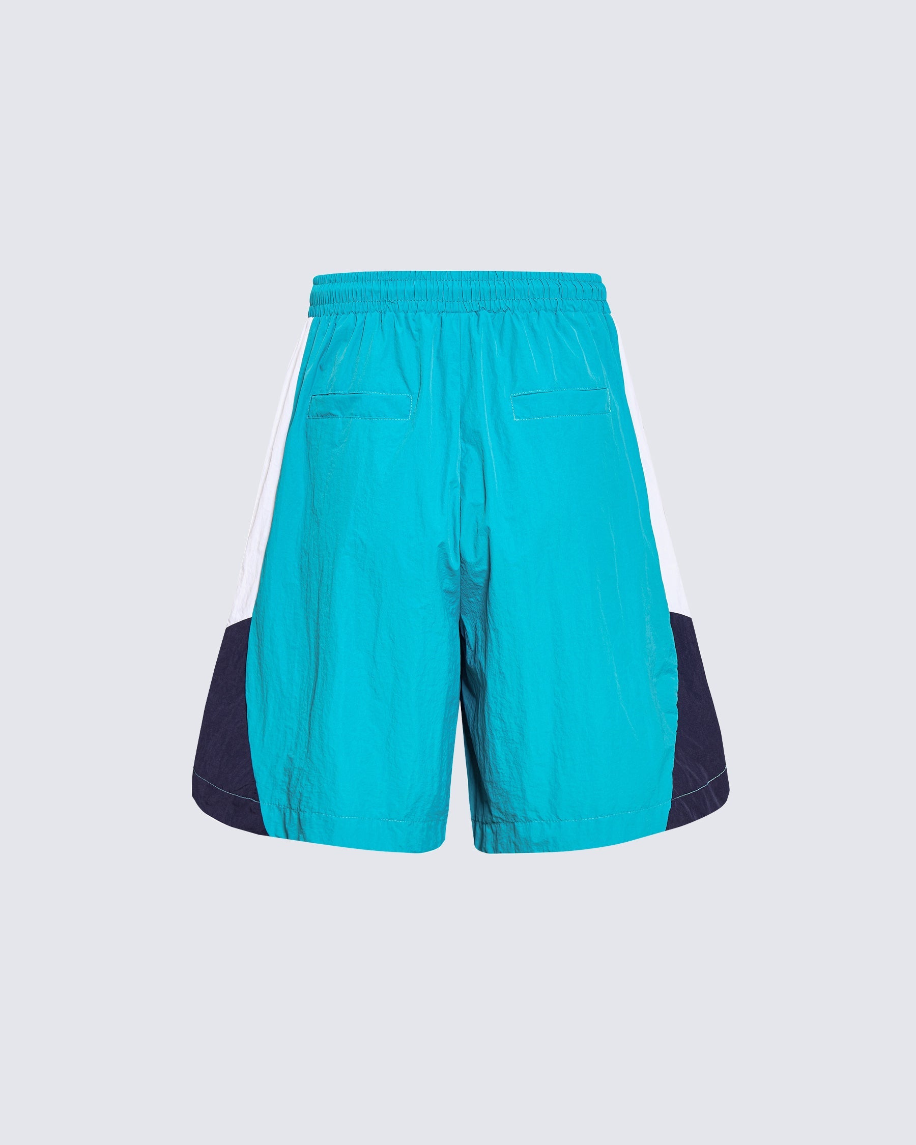 Vintage Colorblock Graphic Track Shorts
