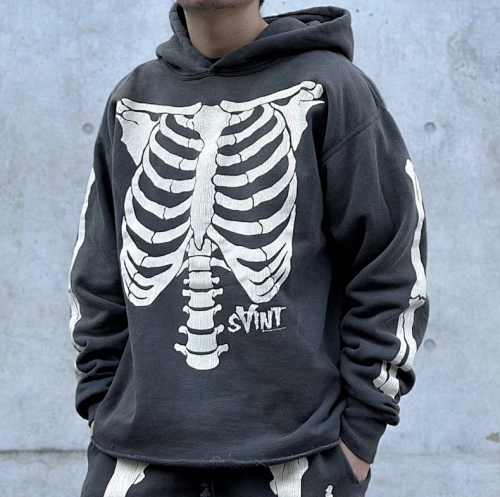 Saint Michael ST148 Skeleton Graphic Hoodie