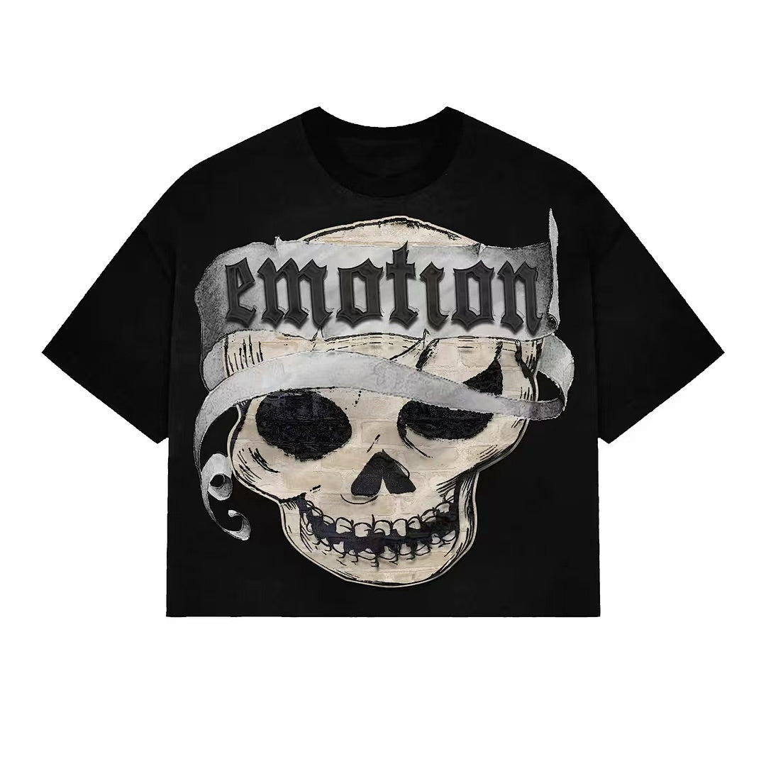Mixed Emotion Skull Graphic Tee