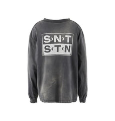 Saint Michael Minimalist Block Logo Long Sleeve Sweatshirt