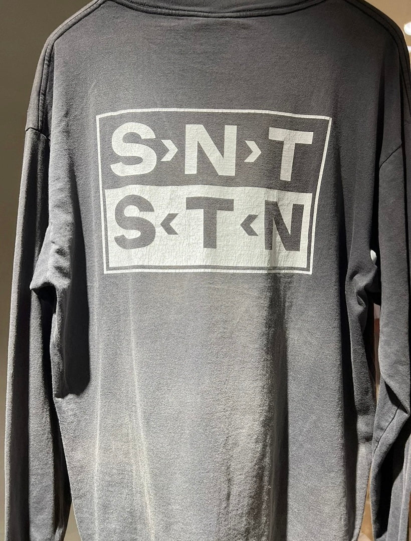 Saint Michael Minimalist Block Logo Long Sleeve Sweatshirt