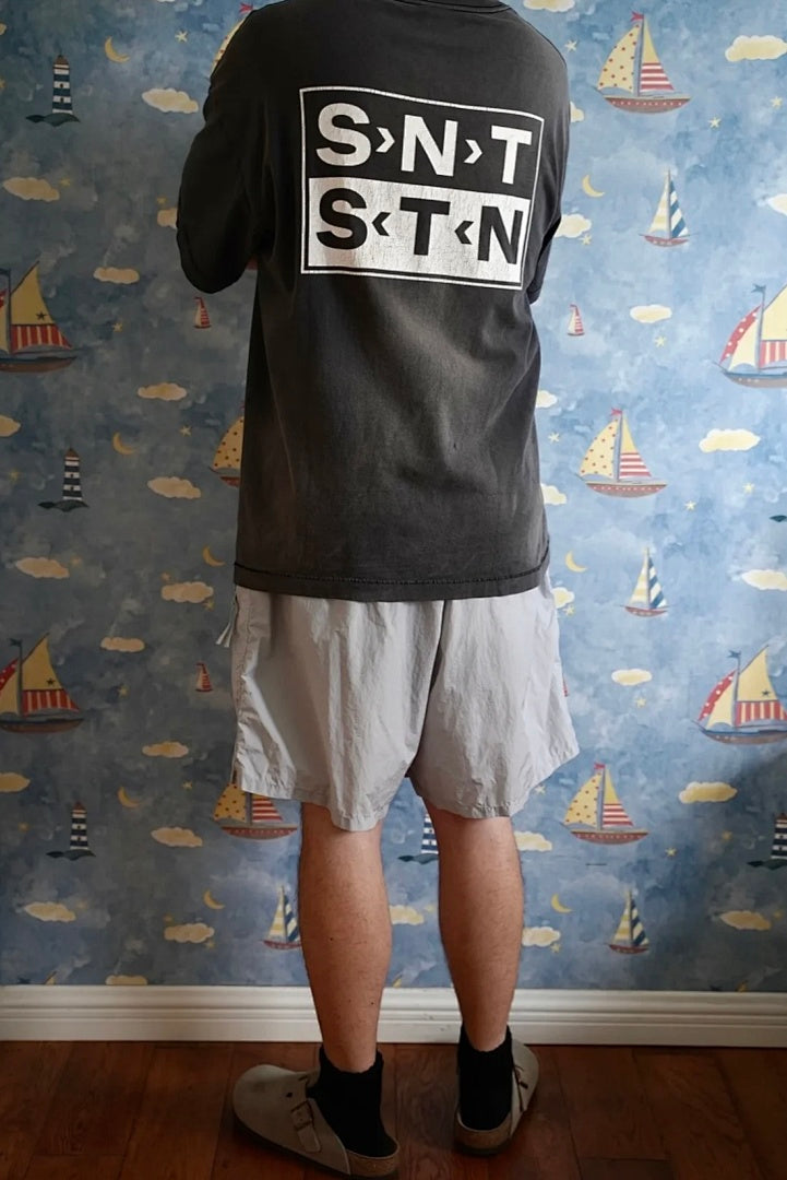 Saint Michael Minimalist Block Logo Long Sleeve Sweatshirt