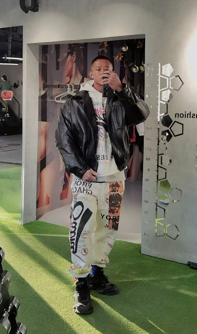 Saint Michael ST904 All-Over Graffiti Collage Sweatpants