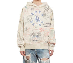 Saint Michael ST914 Graffiti Multi-Print Hoodie