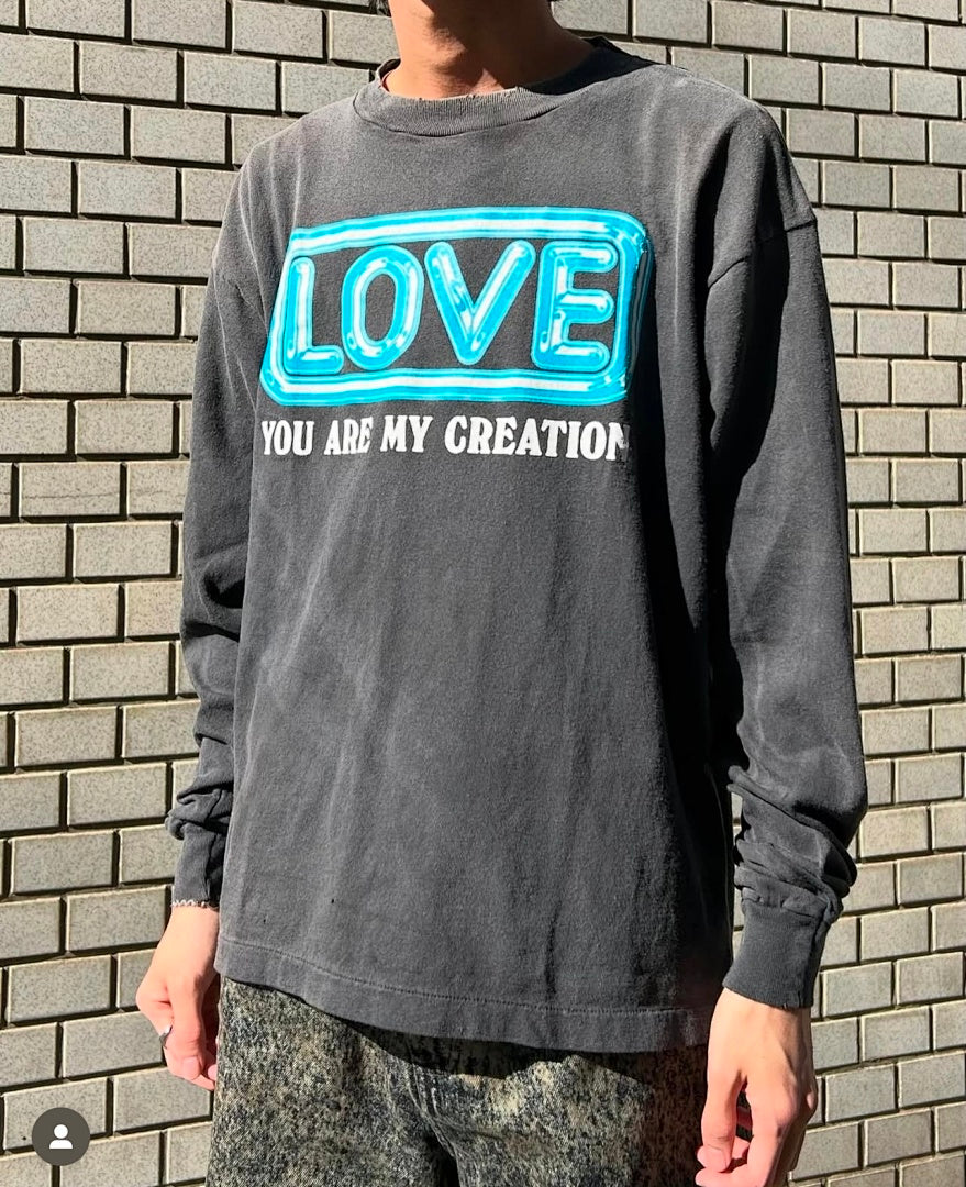 Saint Michael Love Patchwork Graphic Sweatshirt