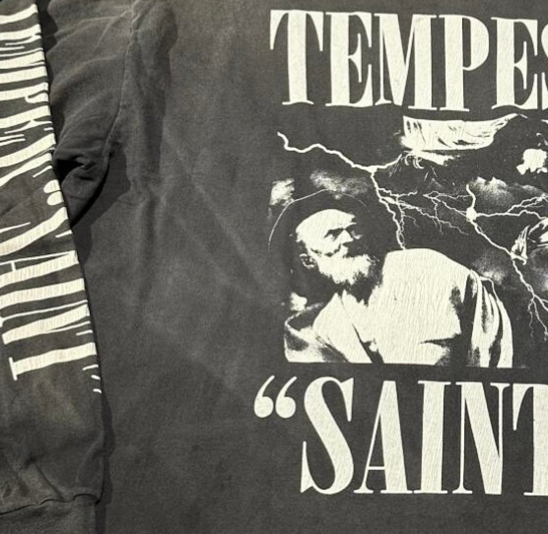 Saint Michael Tempest Graphic & Back Script Sweatshirt