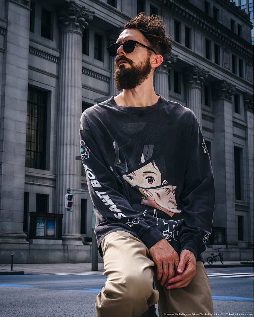 Saint Michael Character Artwork & Text Graphic Sweatshirt
